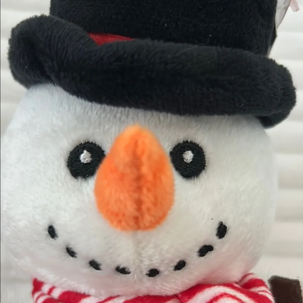 American Greetings Snowman Plush with Red and White 2023 Scarf